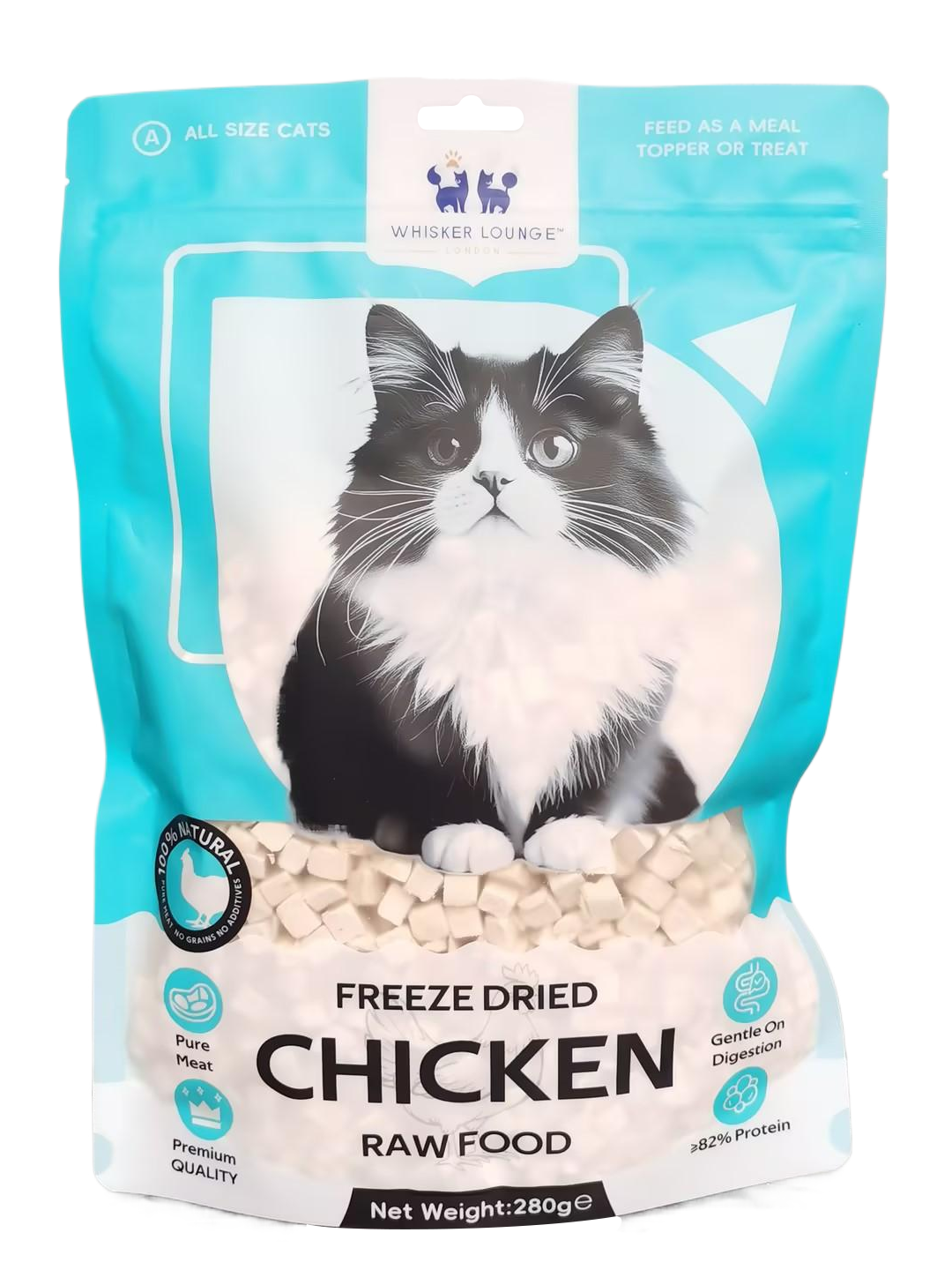 Pet cat snacks pet freeze-dried, 280g large package, chicken and duck flavors, suitable for cats of all ages